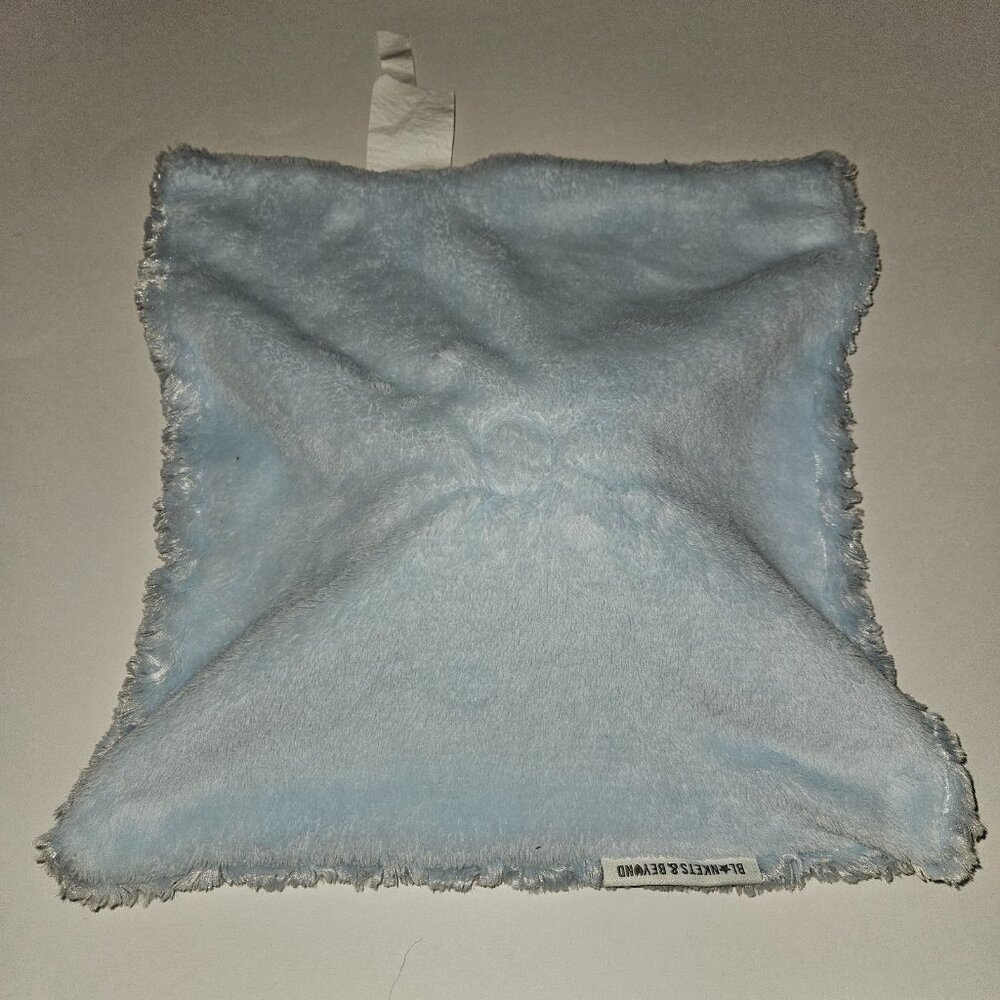 Blankets & Beyond Blue Puppy Dog Lovey Security Plush Toy Rosette Soft Fleece - Picture 9 of 9
